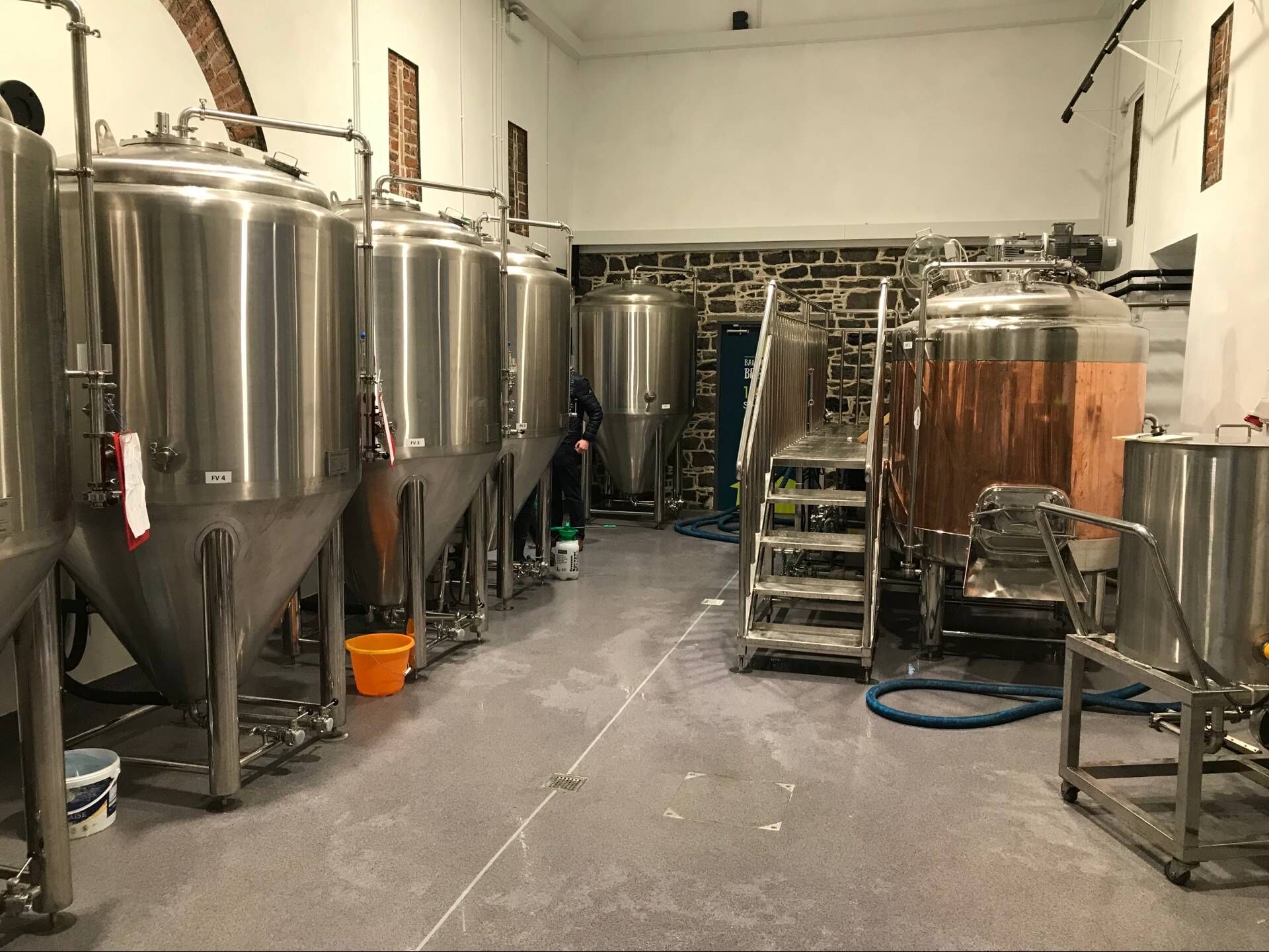 1000l cuivre 3 navires brasserie de bi&egrave;re et r&eacute;servoir de fermentation