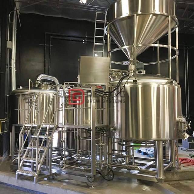 Équipement de brasserie de bière micro certifié 1000l CE PED avec cuves de fermentation | Brasserie 3 navires