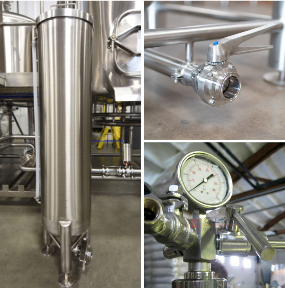 POMPE DE R&Eacute;SERVOIR DE LEVURE ET JAUGE DE PRESSION