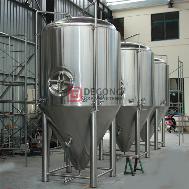 Fermenteur de réservoir conique de cylindre de bière artisanale en acier inoxydable 1000L avec trappe supérieure / latérale